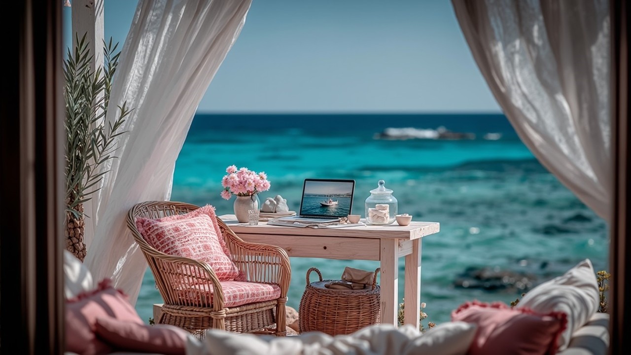 Босса-нова на пляже - Расслабляющая атмосфера кафе и летний джаз