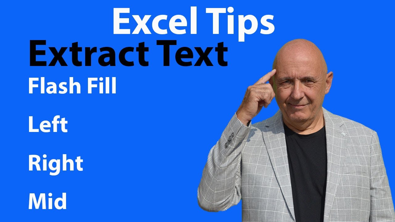 Using Flash Fill and Left, Right, Mid Function to Extract Text
