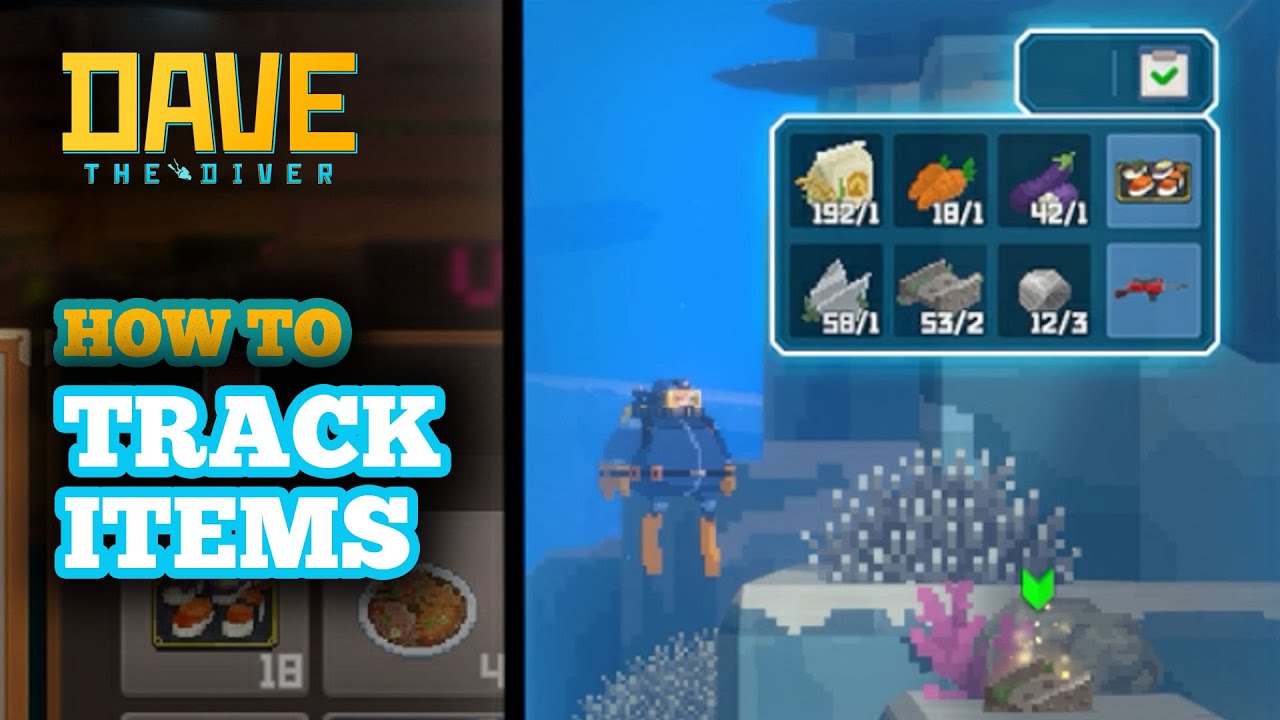 How to Track Fish & Ingredients in Dave the Diver - Tracking Weapon Materials