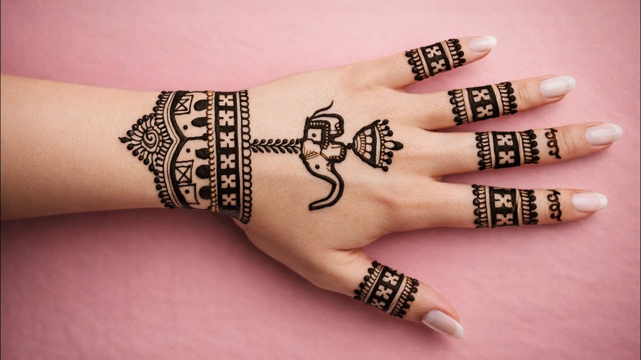 Minimal Arabic Mehndi Design for Full Hand | Stylish Finger Mehndi 2026 | Easy Mehndi Art