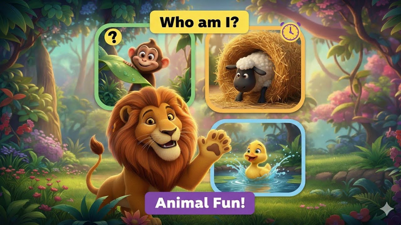 Animal Guessing Game for Kids: Who am I? 🦁🐰 | Fun Educational 3D Challenge