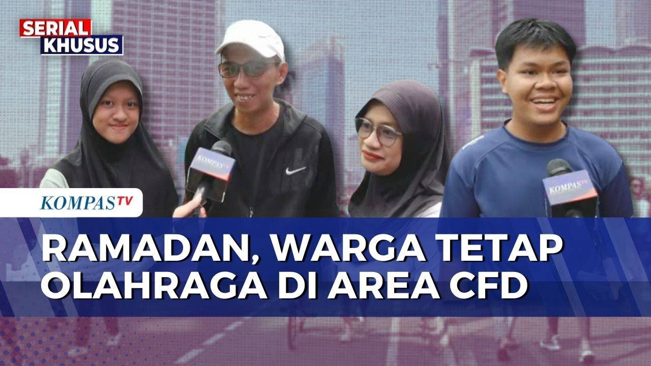 Pekan Pertama Ramadan, Warga Tetap Olahraga di Area Car Free Day Bundaran HI | KOMPAS SIANG