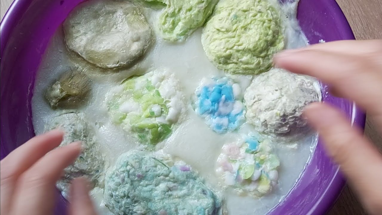 MUSHY SOAP /SOAKED SOAP |RECYCLE SOAP ASMR VIDEO