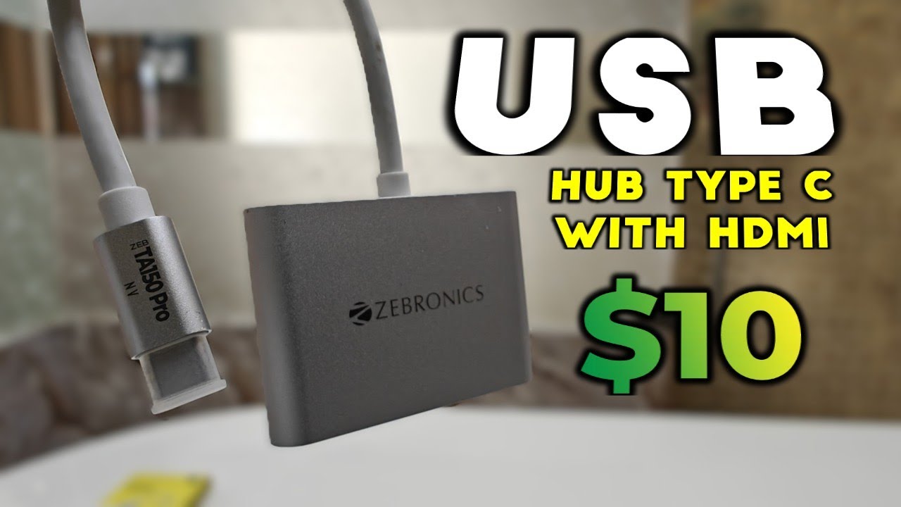 Zebronics TA150 Pro 3-in-1 Type-C Hub Unboxing | Best $15 USB-C Adapter?