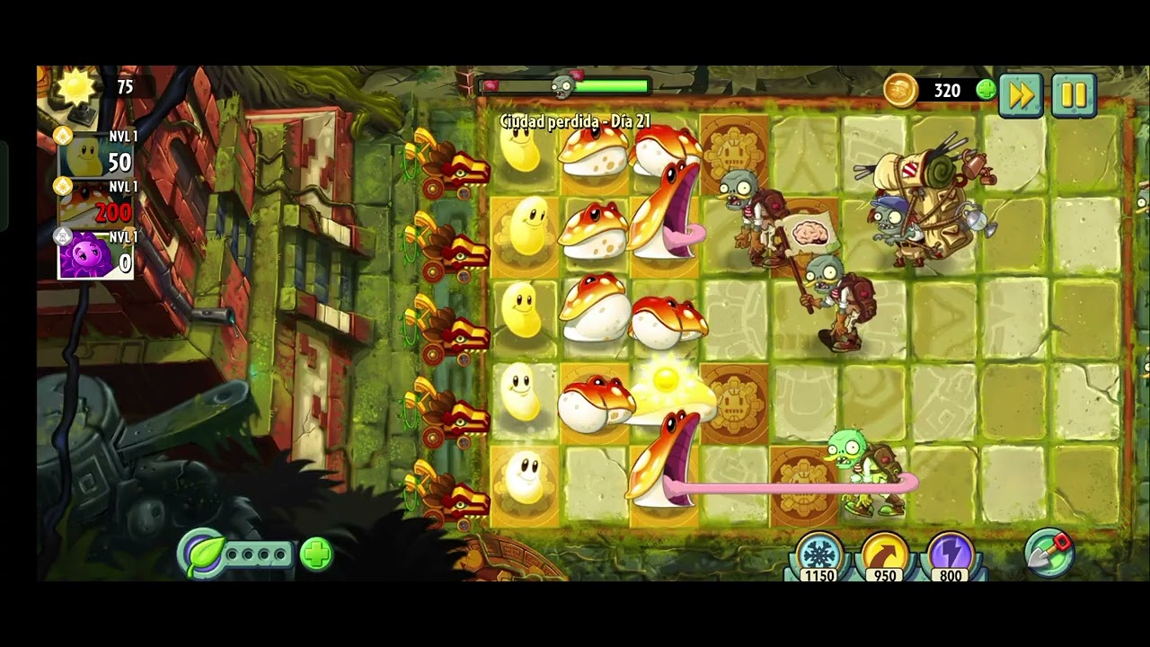 Jugando pvz 2