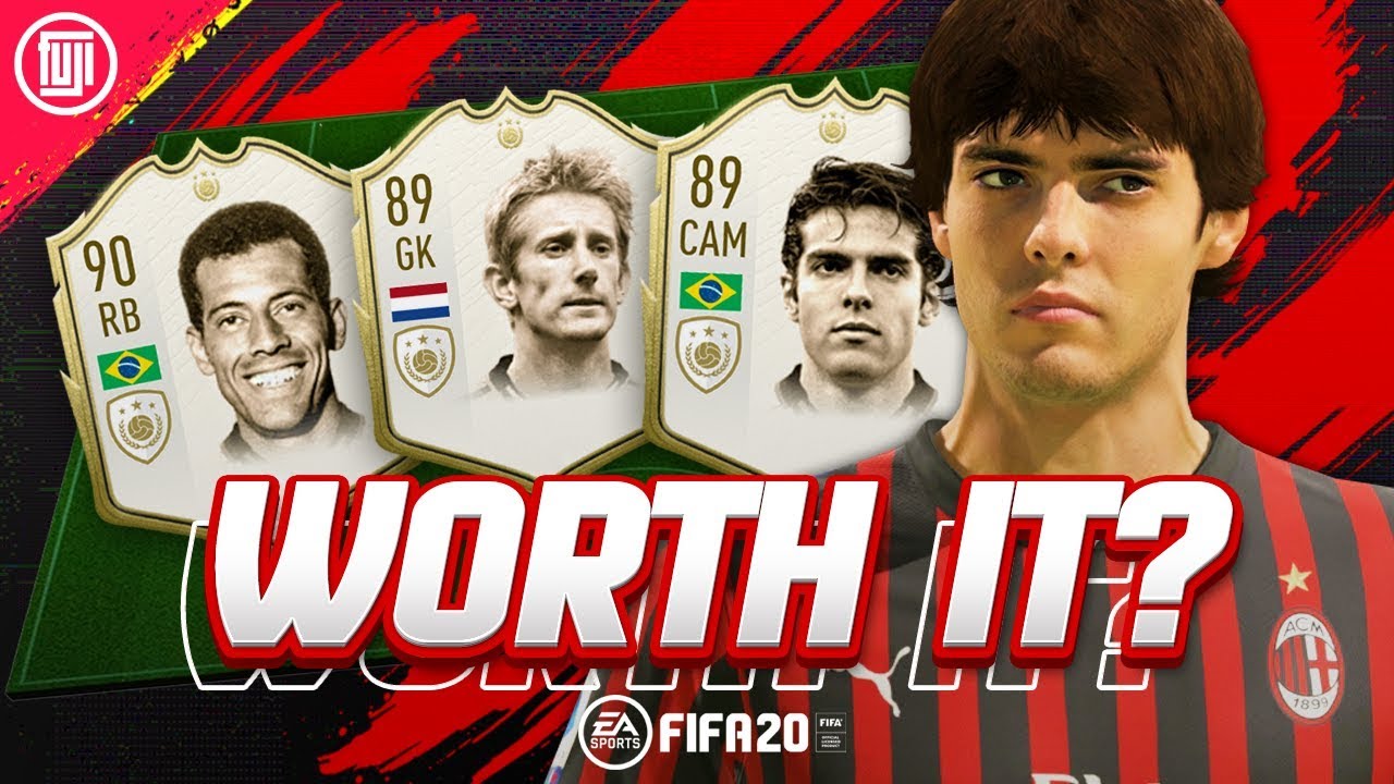THESE ICONS WORTH IT?!? 89 KAKA, 90 CARLOS ALBERTO & 89 VAN DER SAR - FIFA 20 Ultimate Team Review
