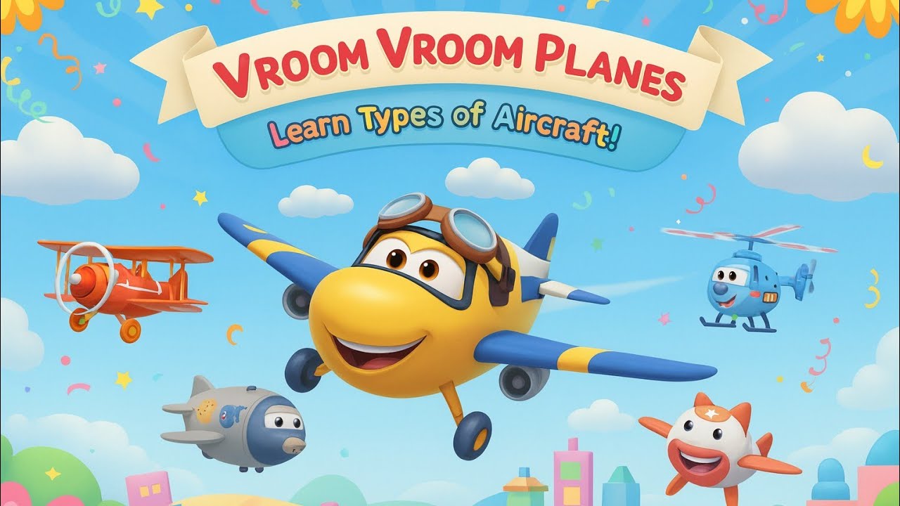 “Airplanes for Kids ✈️ | Nursery Rhyme About Planes | Preschool Learning Songs”