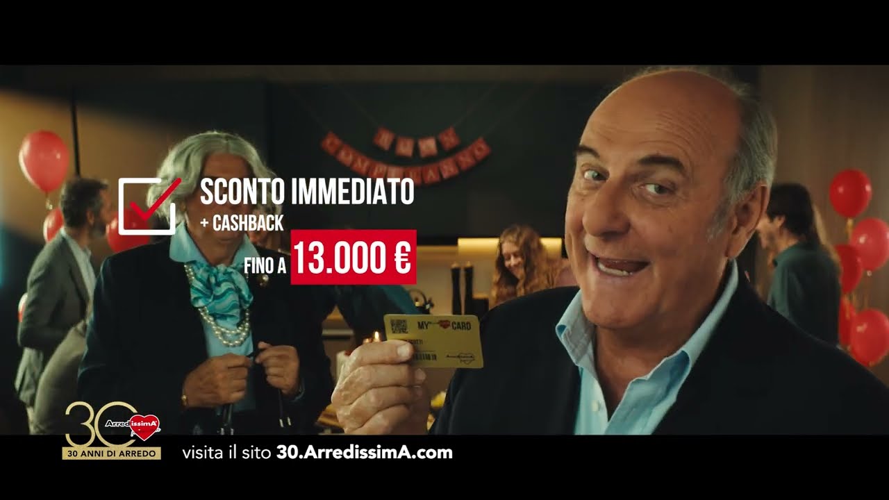 30 anni di ArredissimA: Gerry Scotti svela la My ArredissimA Card dove pi&ugrave; arredi, meno spendi!