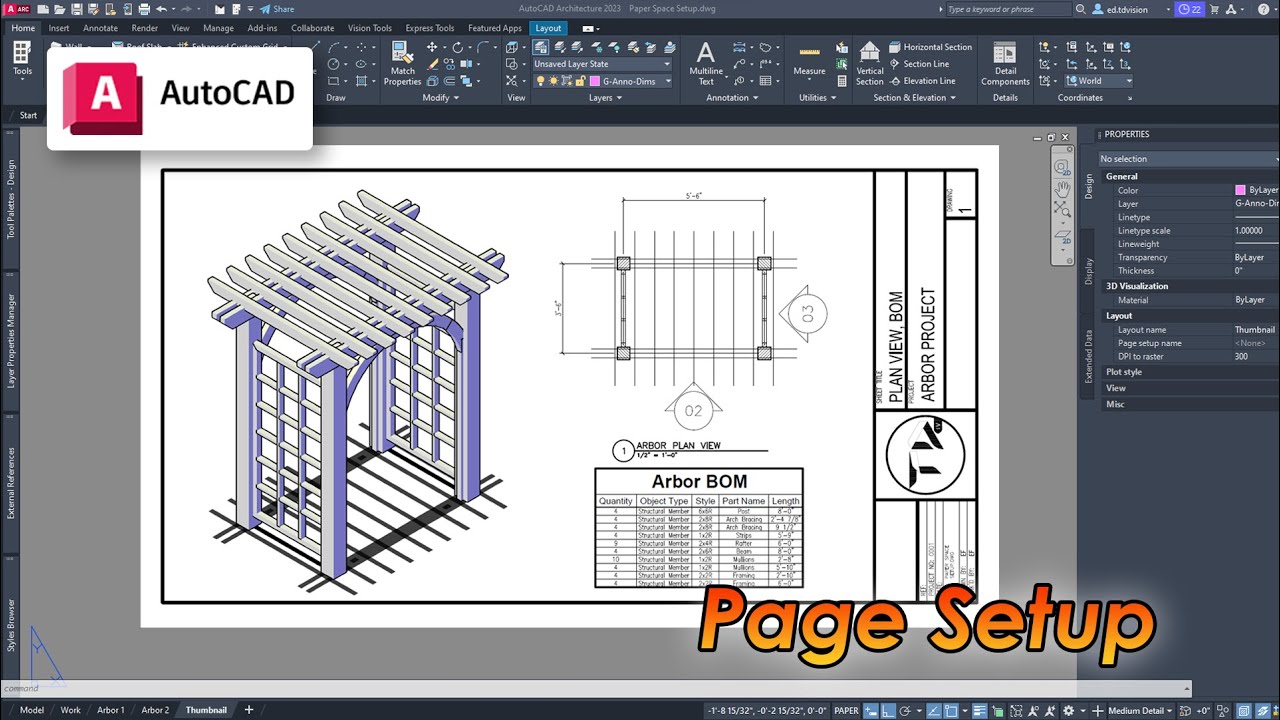 Как правильно настроить параметры страницы — пространство листа (макет) AutoCAD 2023