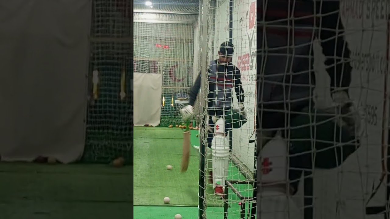 Bowling machine practice session
