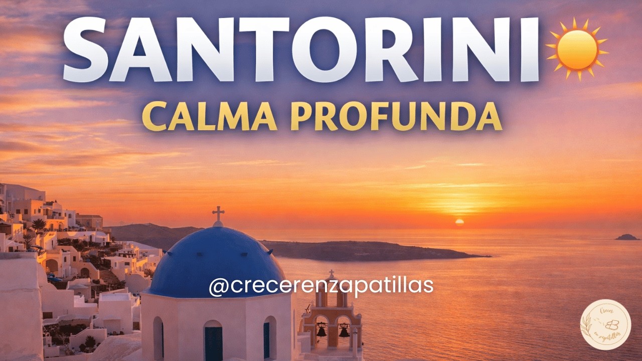 Meditación para Dormir en Santorini 🌅 Calma Profunda frente al Mar Egeo