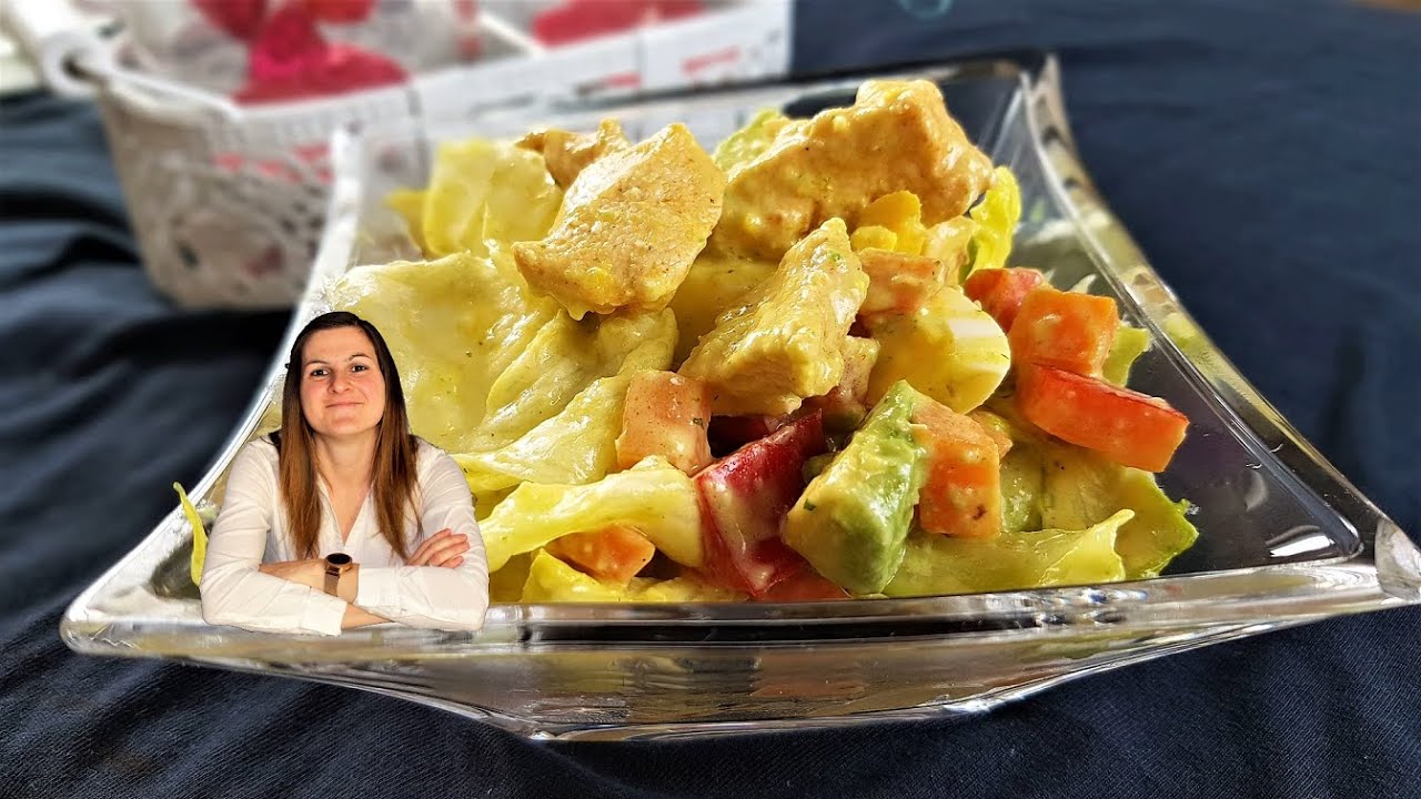 Anbraten im TM6 - Salat mit Hähnchenbrust