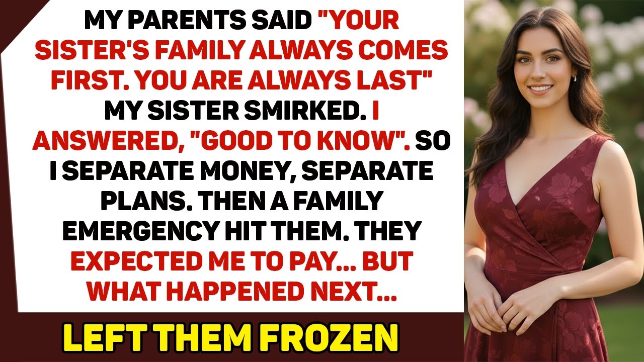 My Parents Announced, “Your Sister’s Family Comes First. You're Always Last.” I Smiled, Good to Know
