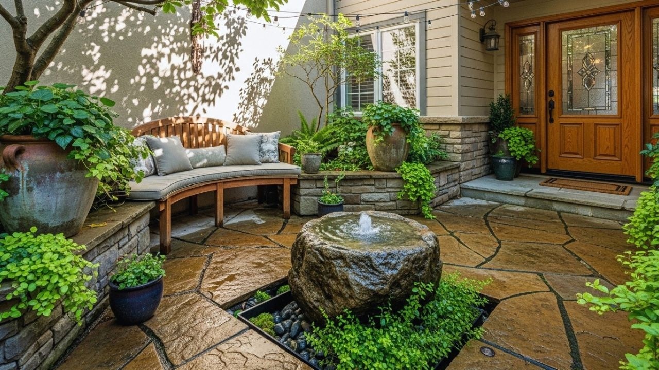 15 Front Yard Courtyard Designs That Make Your Home Look Luxurious