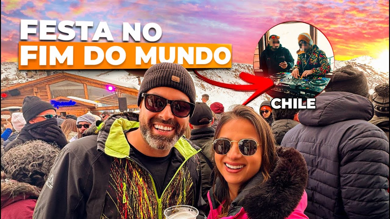 FESTA no SUNSET mais lindo do CHILE 2025 - Farellones e Cordilheira dos Andes