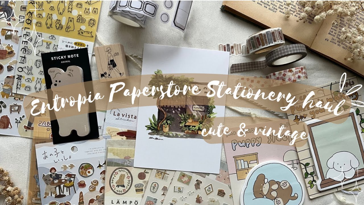 Big Stationery haul from Entropia Paperstore for Penpals & journals - asmr, lofi music & no talking✨