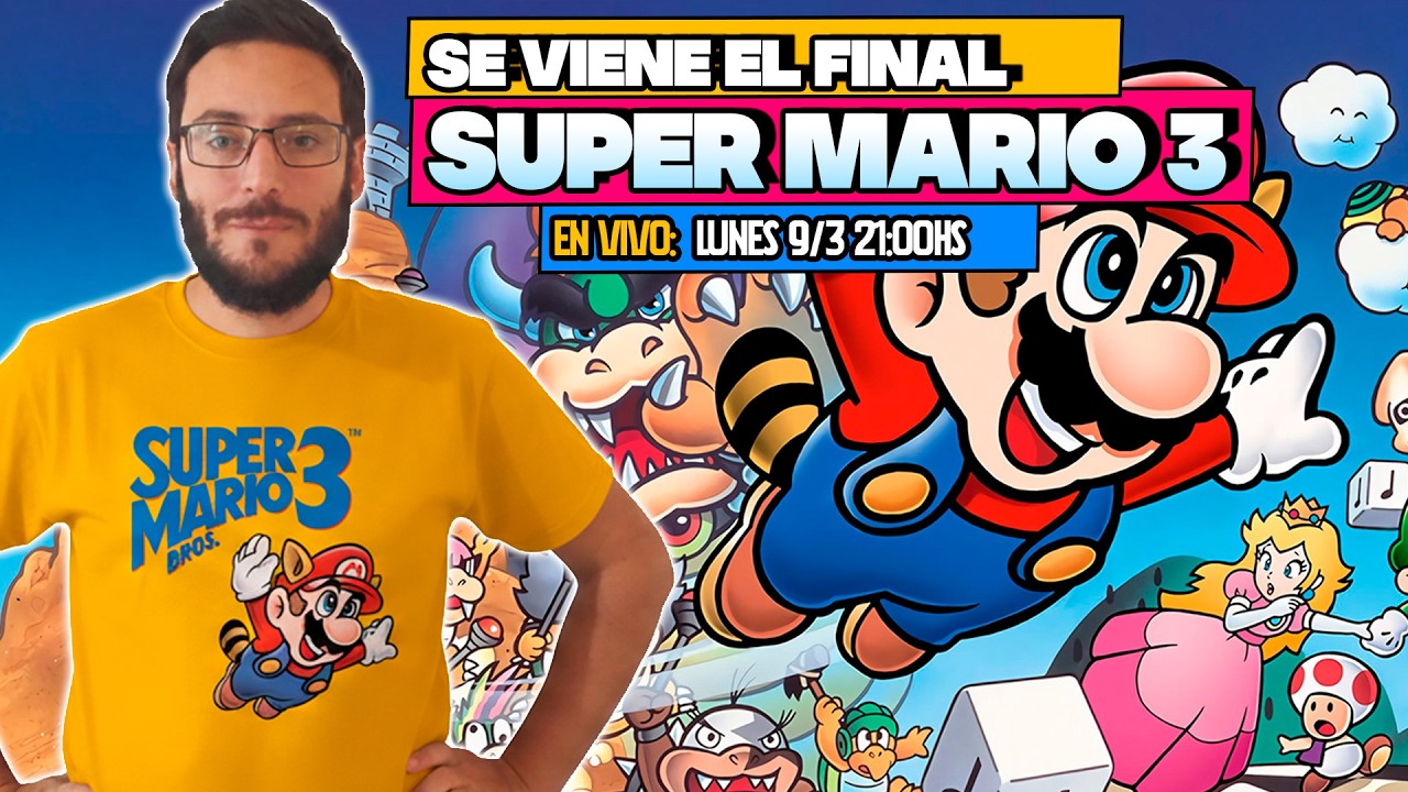 Termino el mundo 7 de SUPER MARIO 3 y empiezo el 8!