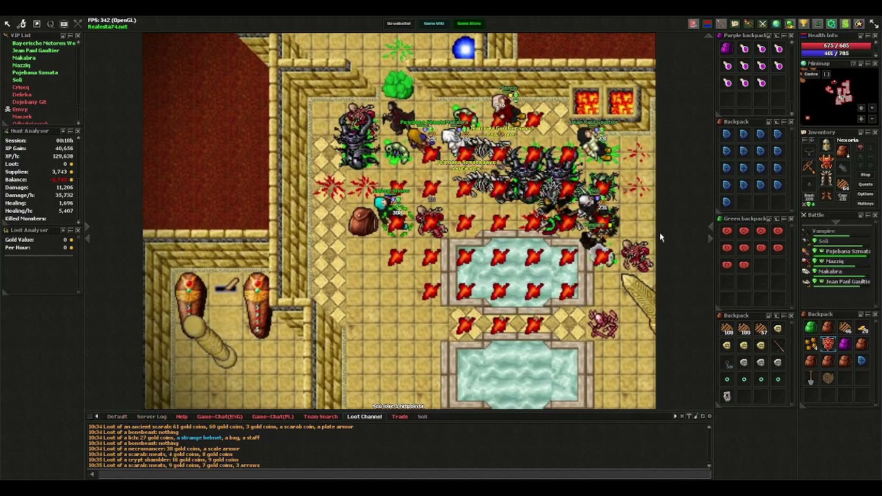 Tibia (( Realesta )) 7.4 (( Nexoria )) The Desert Siege 50+ lvl