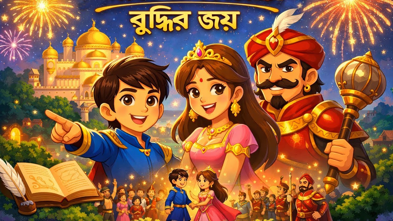 বুদ্ধির জয় – এক অসাধারণ বুদ্ধির গল্প-Bengali Moral Story  Bangla Village Cartoon  Golpo Konna