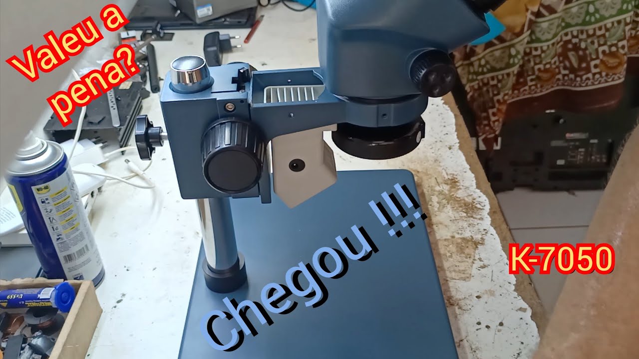 CHEGOU!!!  Microscópio binocular K-7050 será que é bom mesmo ?  Bora ver !!
