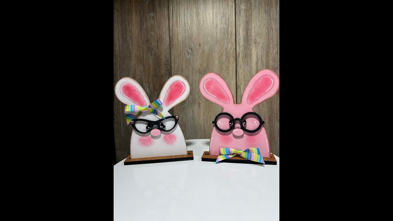Wooden Nerdy Bunnies