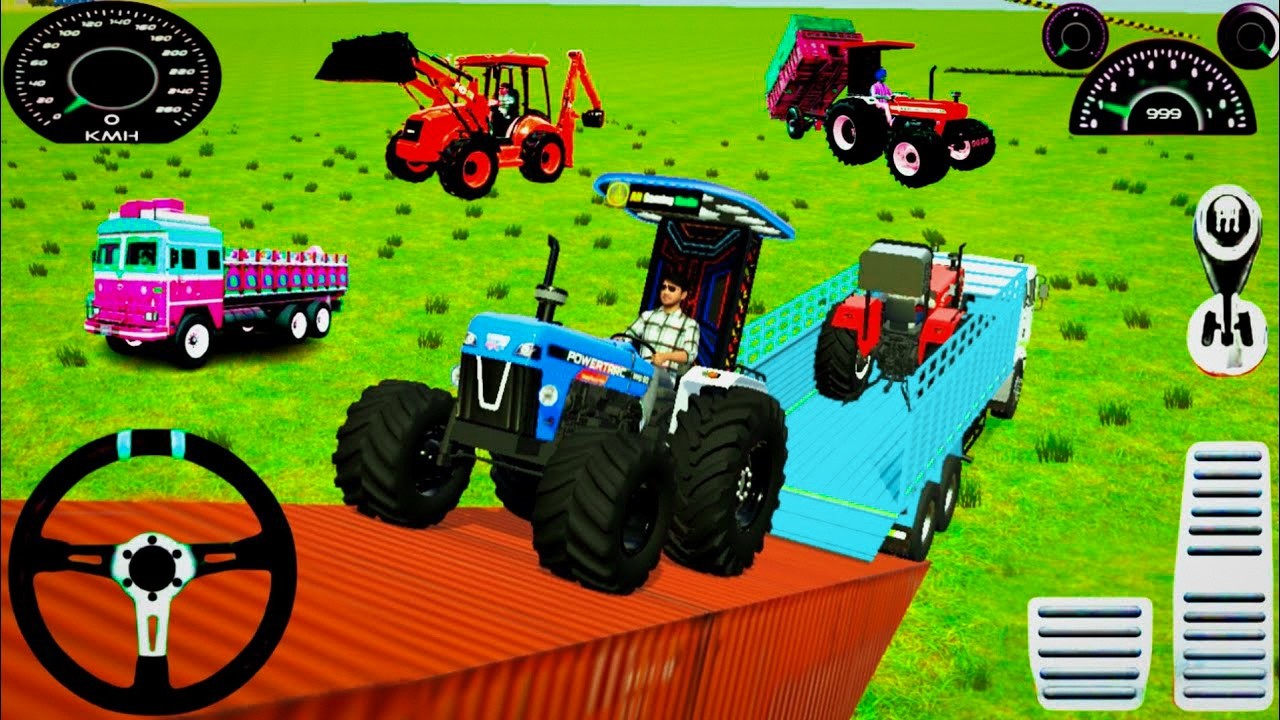 🟢Drive JCB and Uploading Stone 🪨🚜 From Damper in Track Game