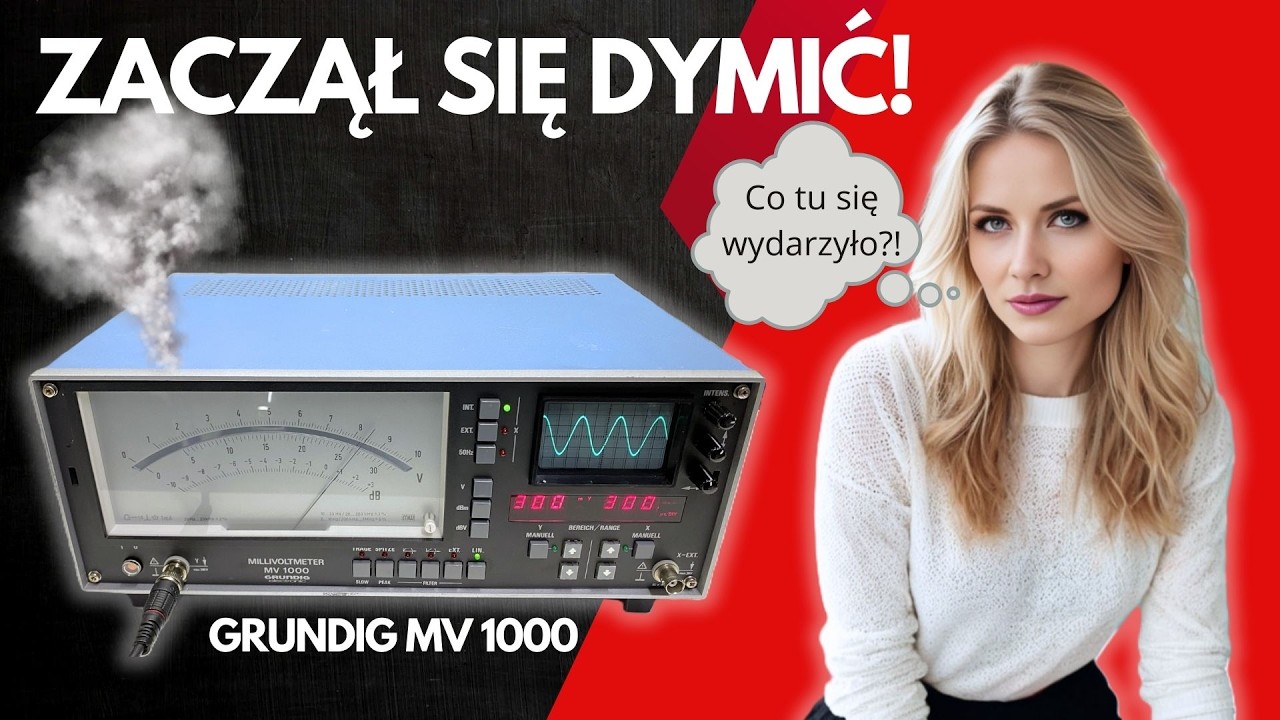 Zaczął się dymić w trakcie naprawy! Miliwoltomierz Grundig MV 1000 #zreperujto #grundig
