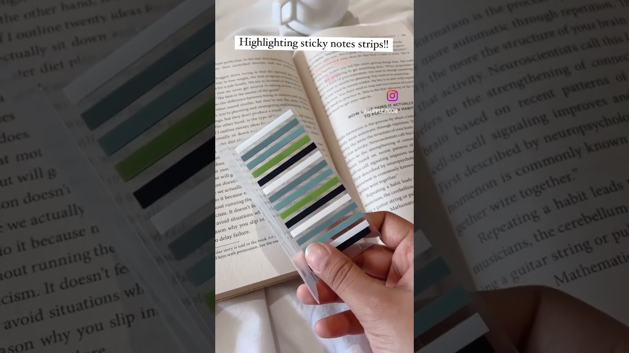 Highlighting strips sticky notes #annotations #highlighters #stationeryhaul #stationeryhaulindia