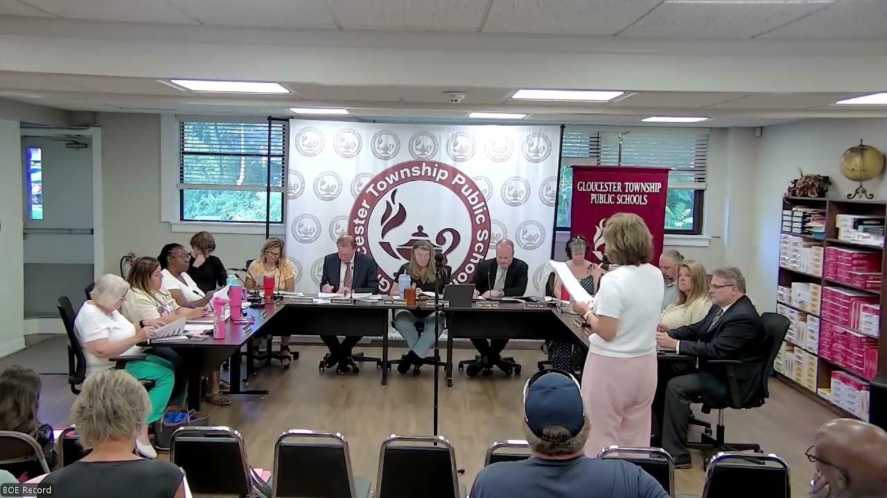 Gloucester Township BOE meeting 7-21-25