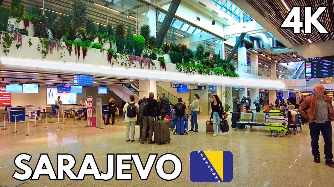 Sarajevo International Airport 🇧🇦| 4K | Bosnia | Airport Walking Tour
