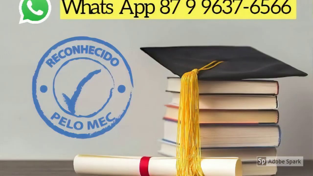 Como comprar diploma reconhecido pelo MEC de ensino m&eacute;dio superior e p&oacute;s gradua&ccedil;&atilde;o Zap 87 99637-6566