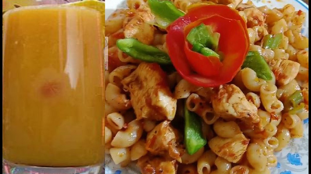 مكرونه الفريدو بالدجاج آسهل طريقه ف حله واحده ♥️ عصير الجزر بالبرتقال🍊🥤لذيذ للاطفال و للكبار