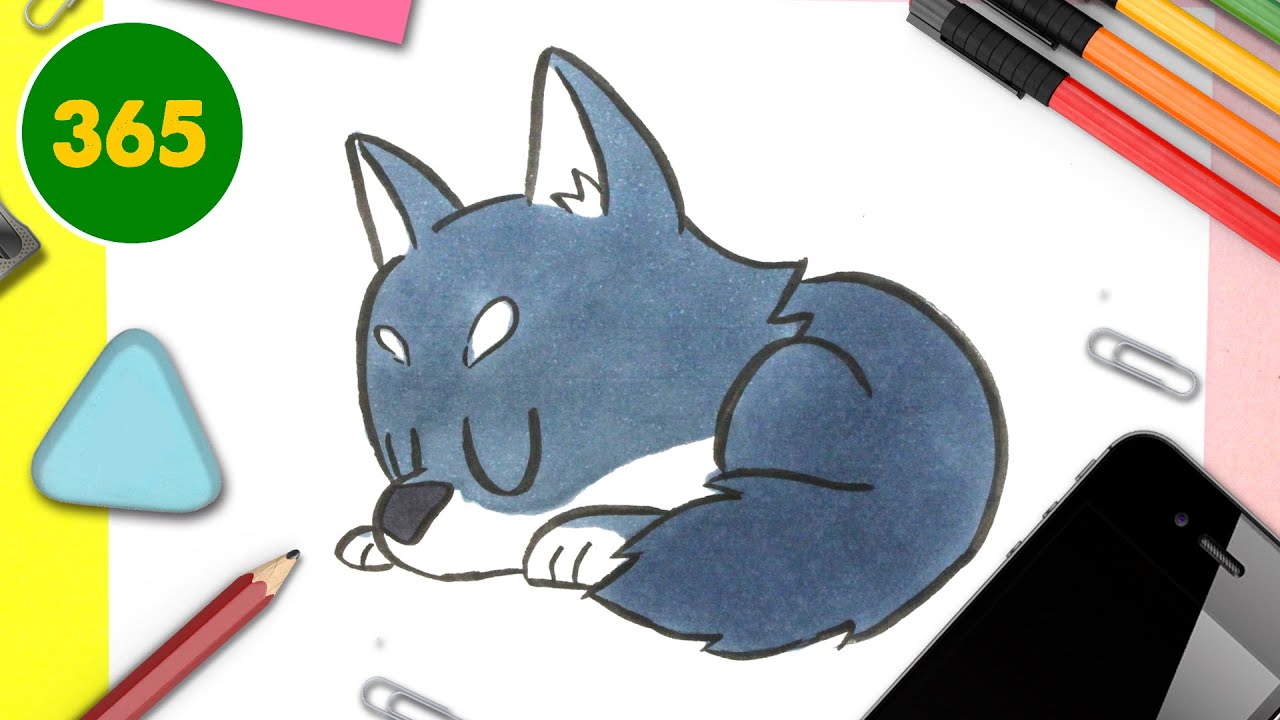 COME DISEGNARE LUPO KAWAII - Come disegnare animali