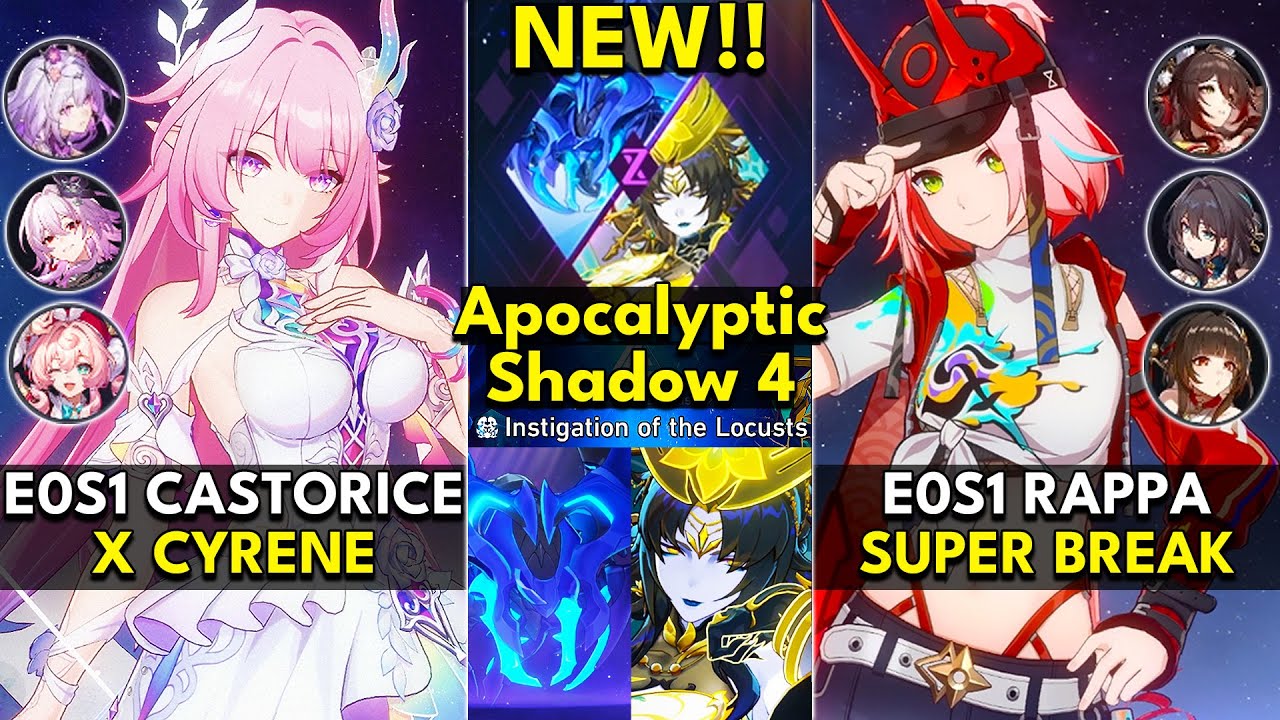 NEW Apocalyptic Shadow Floor 4 3 Stars | E0S1 Castorice & E0S1 Rappa | Honkai: Star Rail 3.7