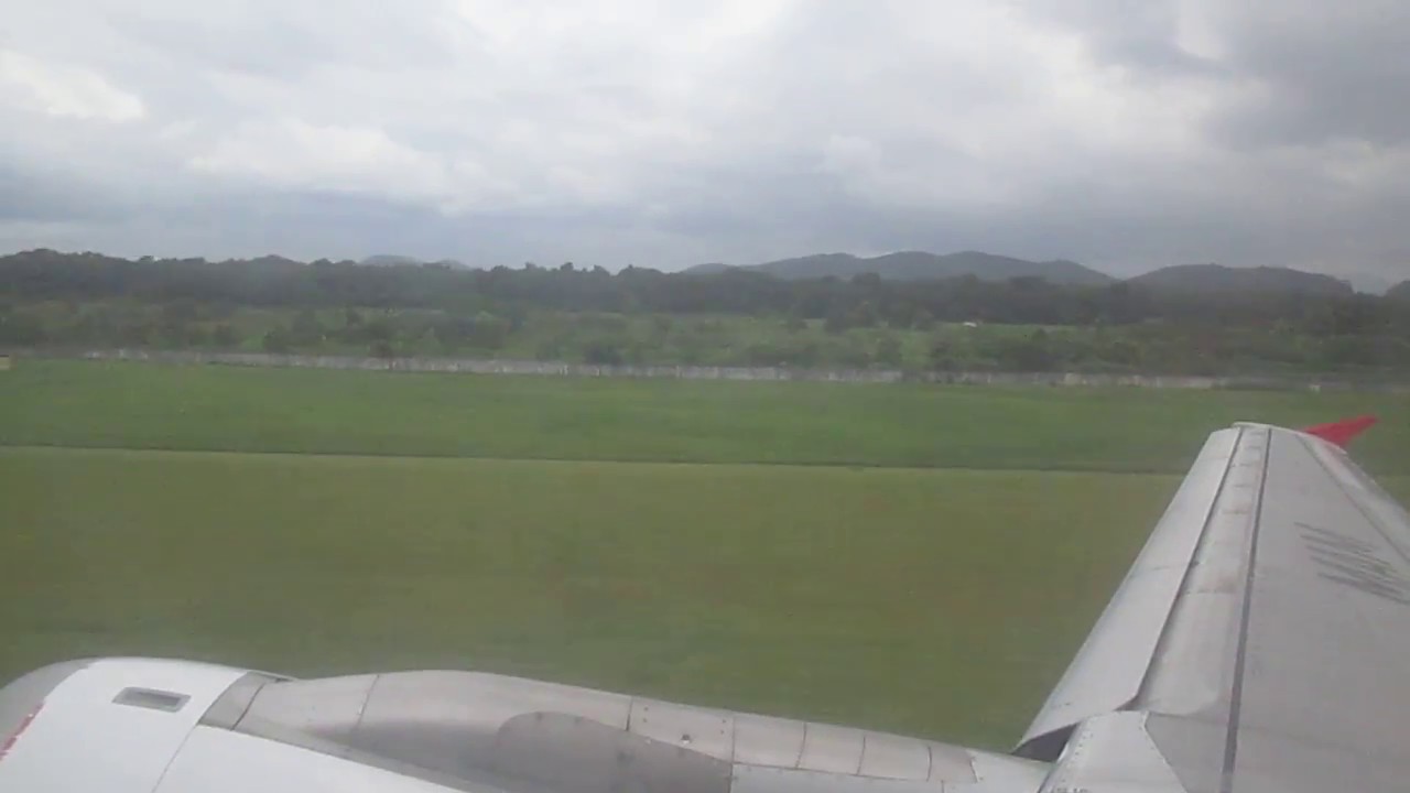AirBus A-319 - Takeoff in cloudy weather from Joinville (SBJV), Santa Catarina, Brazil.