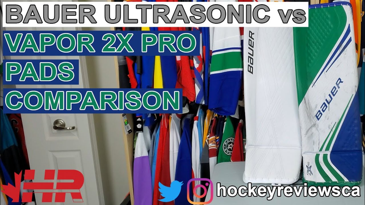 Bauer Supreme Ultrasonic vs Vapor 2X Pro hockey goalie pads comparison review