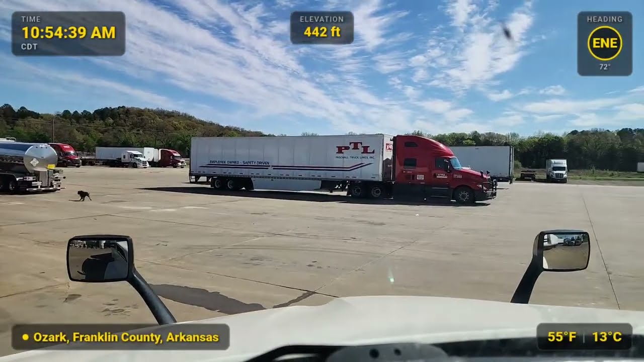 ASMR Trucking POV - IRL  | Ozark, Little Rock AR ➜ Memphis, Fayetteville TN