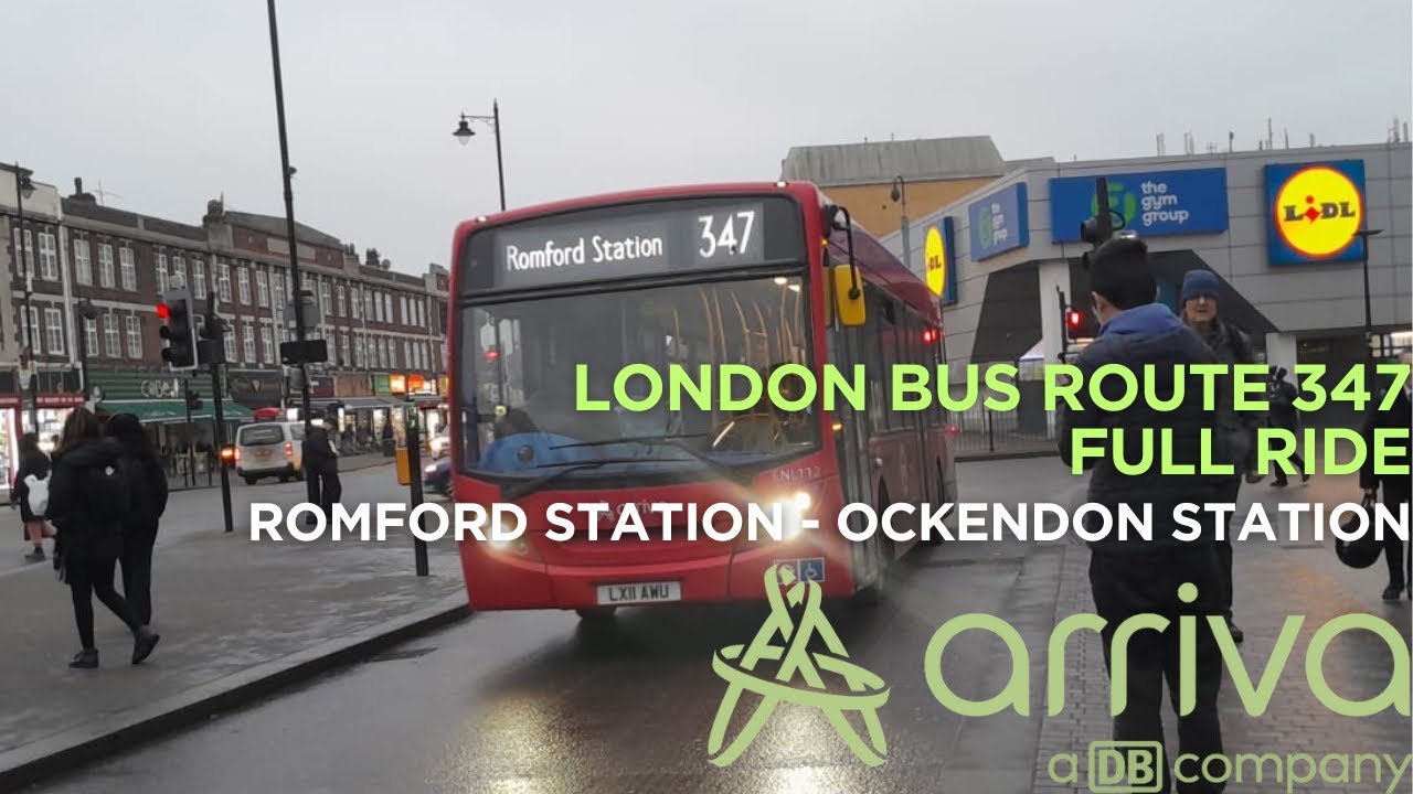 London TFL Bus Route 347 Full Ride: Romford to Ockendon | ENL111 / LX11AWP | Arriva London North