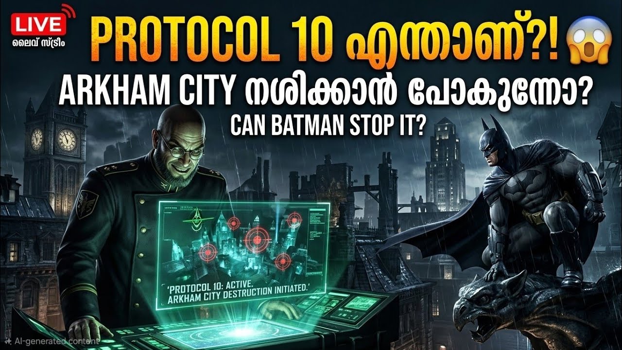 Batman Arkham City Part 4 | Protocol 10 എന്താണ്?! 😱 Arkham City നശിക്കാൻ പോകുന്നോ? |Malayalam Live 🔴