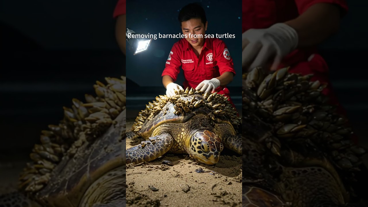 Rescuing a Sea Turtle: Removing TONS of Barnacles! 🐢💔Episode 22