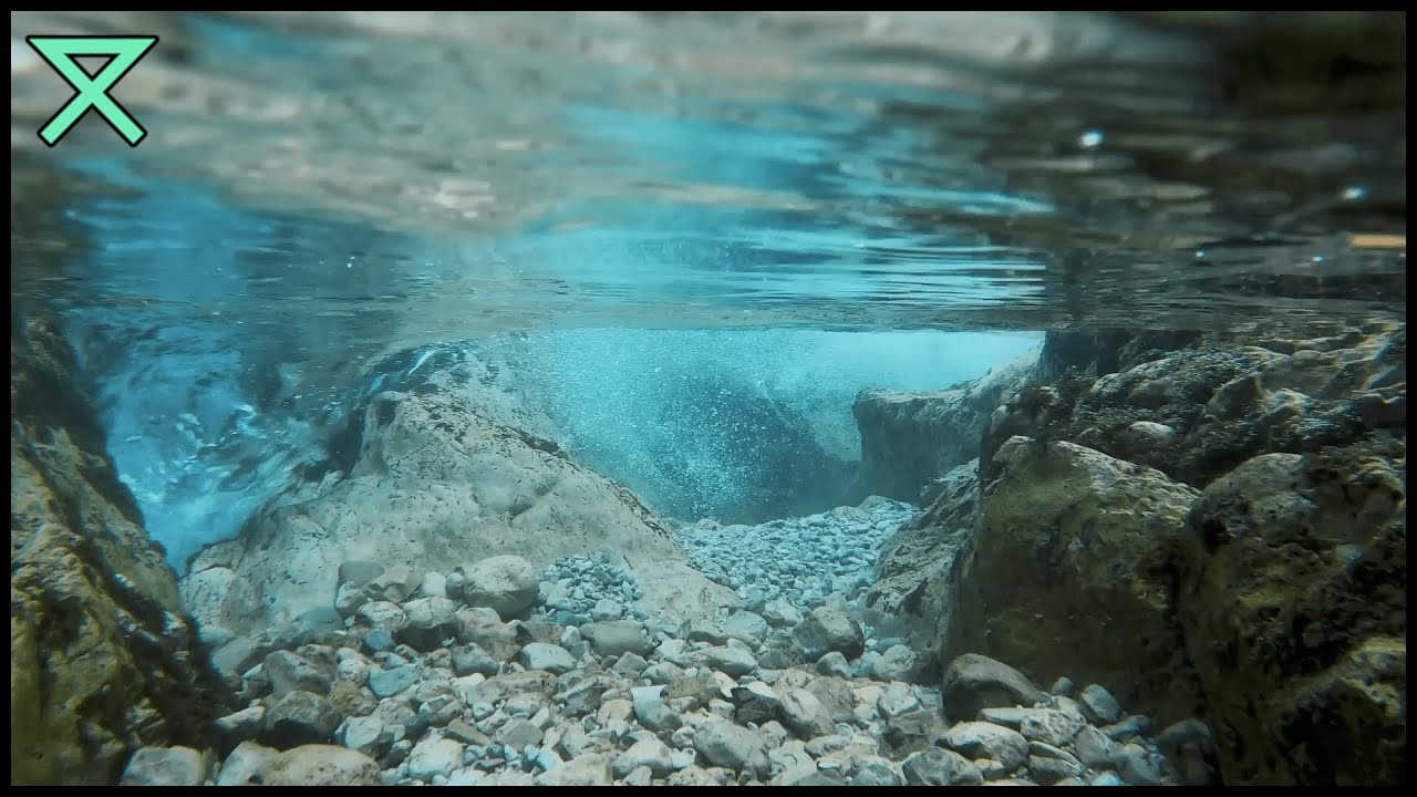 Below a Waterfall | UNDERWATER White Noise - Relaxing Video of Natural Sounds for Sleep and Rest