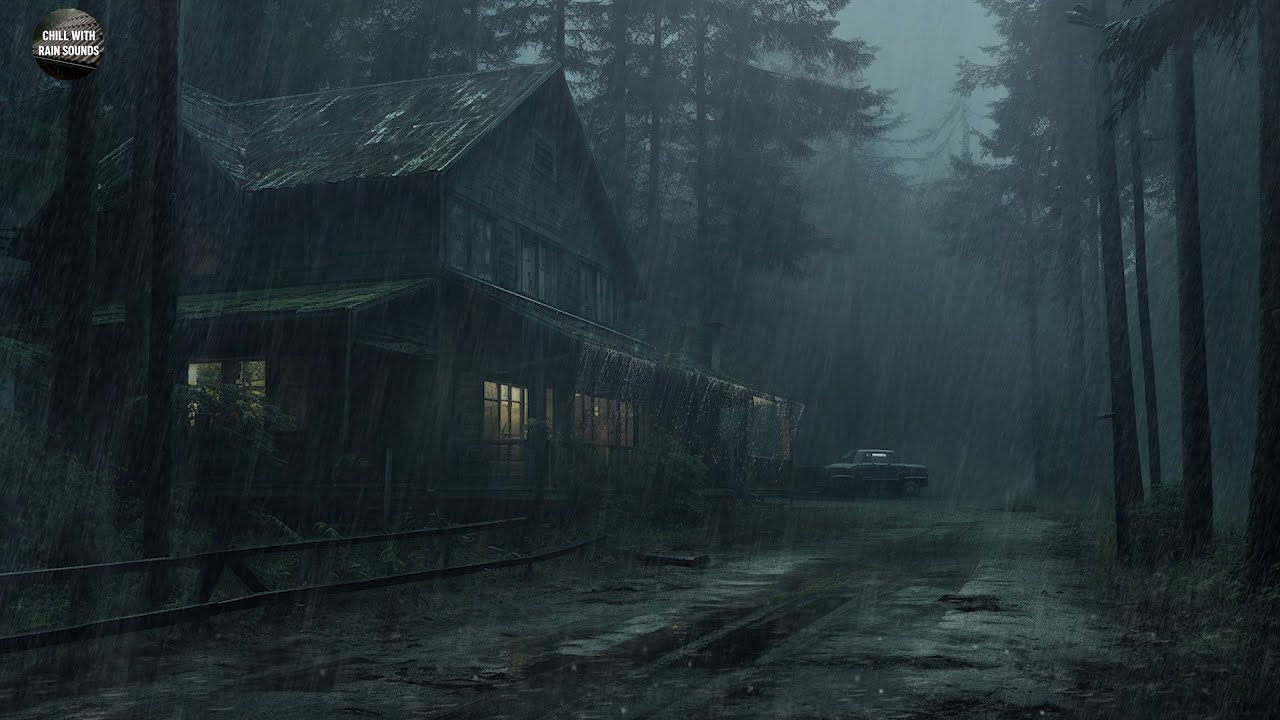 Falling Asleep in 5 Minutes with Heavy Rainstorm in the Forest | Natural Sounds for Sleep, Study