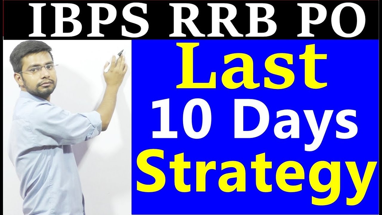IBPS RRB PO Pre 2018 Last 10 Days Strategy | How to Prepare| Study Plan  #IBPSRRBPO