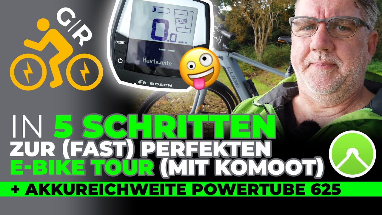 In 5 SCHRITTEN zur (fast) perfekten eBike Tour mit KOMOOT // BONUS: AKKUREICHWEITE Powertube 625