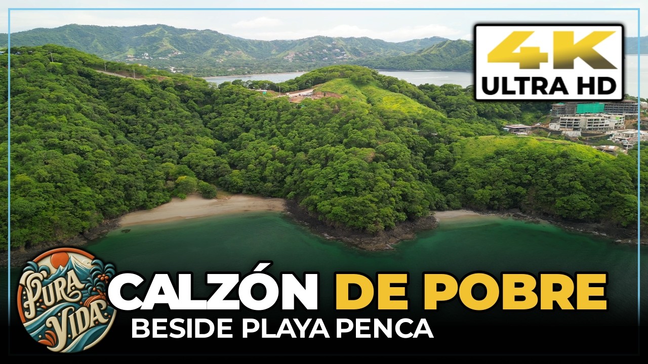 [4K] Tour This Perfect Beach, Costa Rica 🤙 Playa Poor Man's Underwear Beside Waldorf #travel #beach