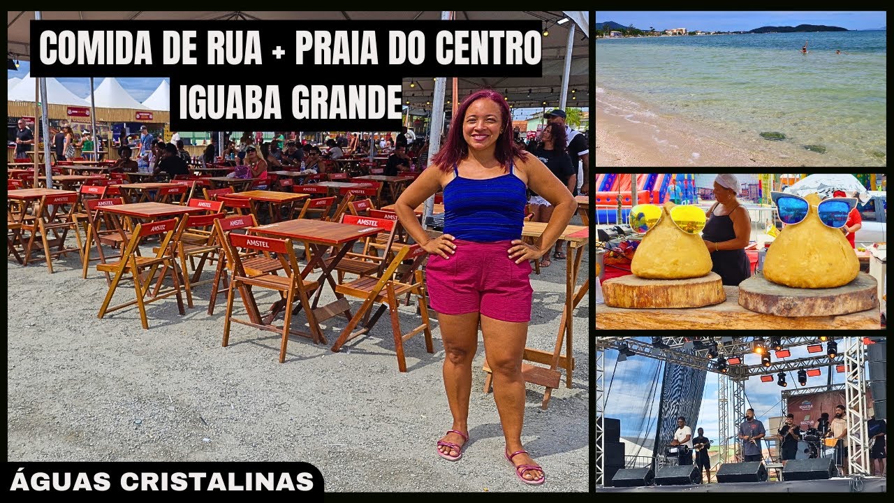 COMIDA DE RUA É SUCESSO EM IGUABA GRANDE COM COXINHA GIGANTE + PRAIA DO CENTRO COM ÁGUA CRISTALINA