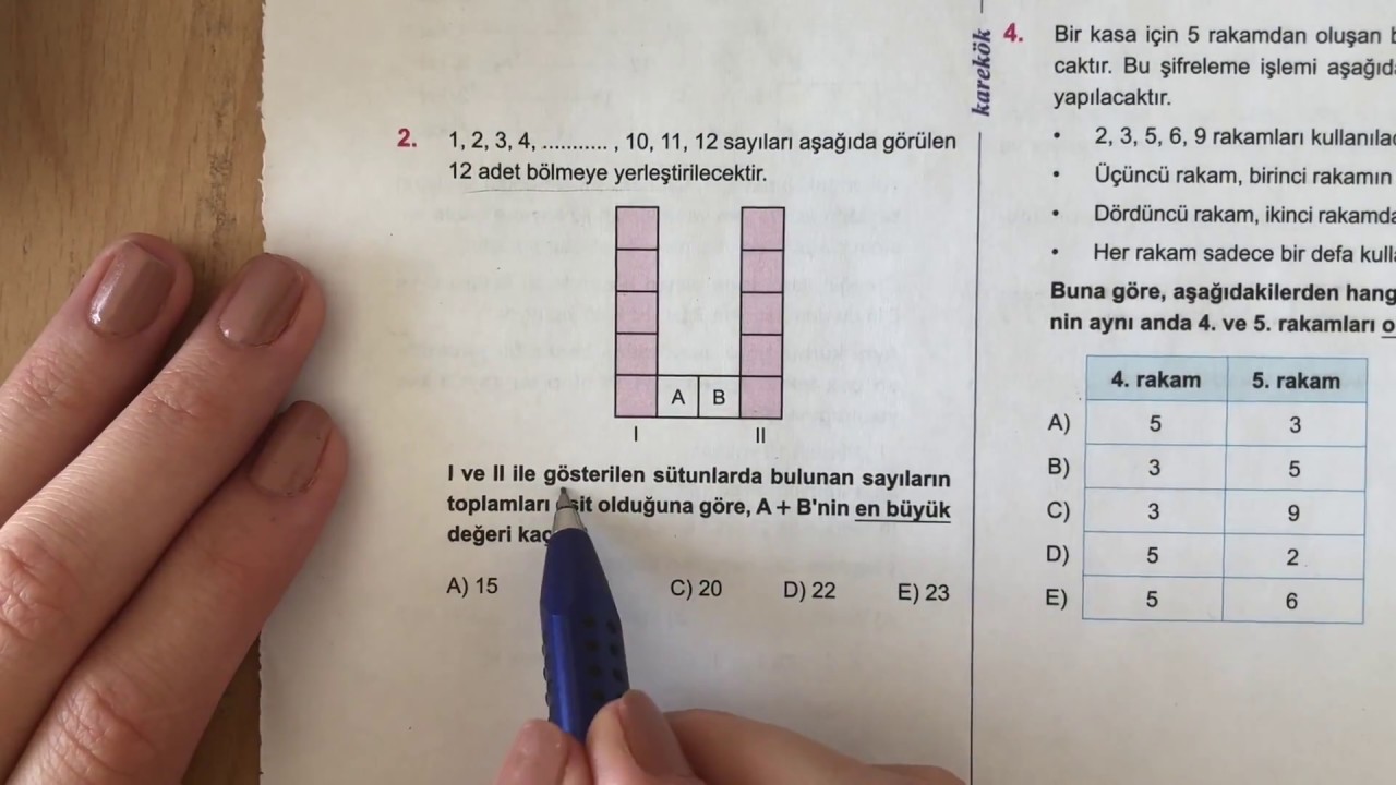 KAREKÖK TYT Rutin Olmayan Sorular (SAYILAR) Test-15 Anlatımlı Çözümleri(2018-2019 basım)