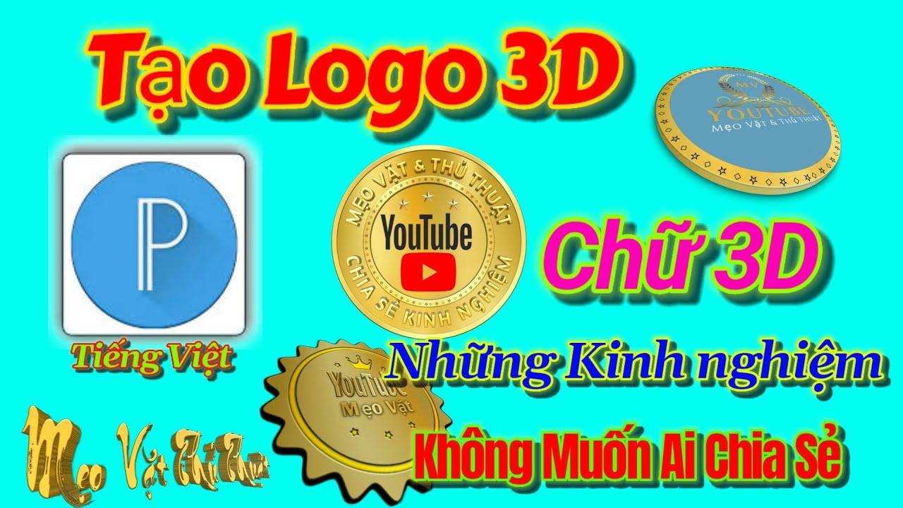 Những kinh nghiệm sử dụng ứng dụng Pixellab để tạo logo 3D,chữ 3D.