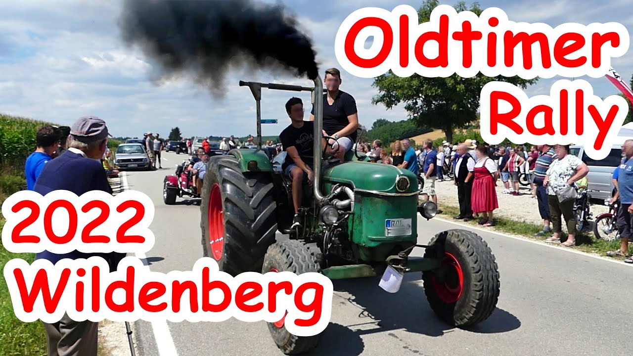 Oldtimertreffen Wildenberg, volle Fahrt mit Sound! Verrückte alte Traktoren beim Bulldogtreffen