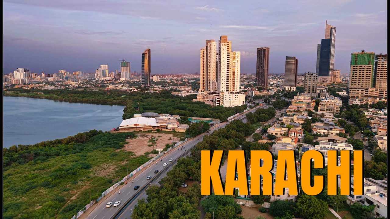Clifton Block 1 to DHA Phase 6 Karachi | 4K Drone View via 26th Street | Aerial City Tour